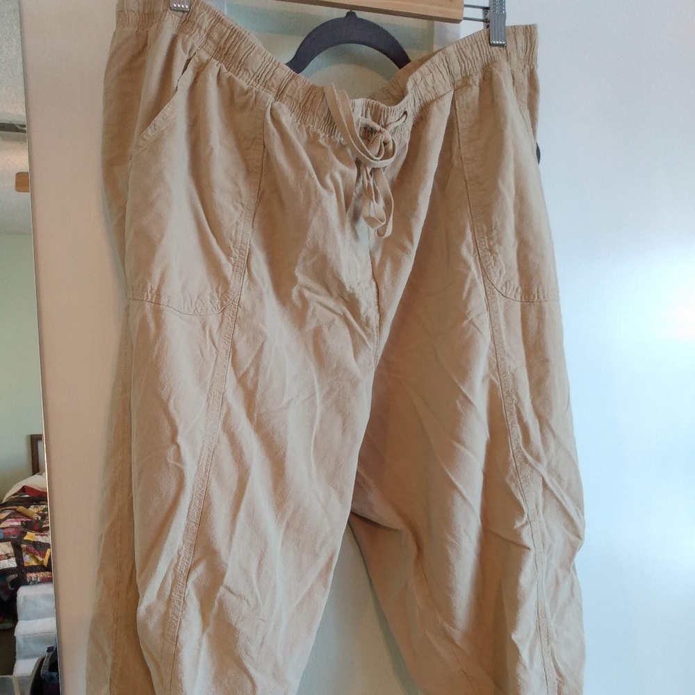 Cotton Cropped Pants